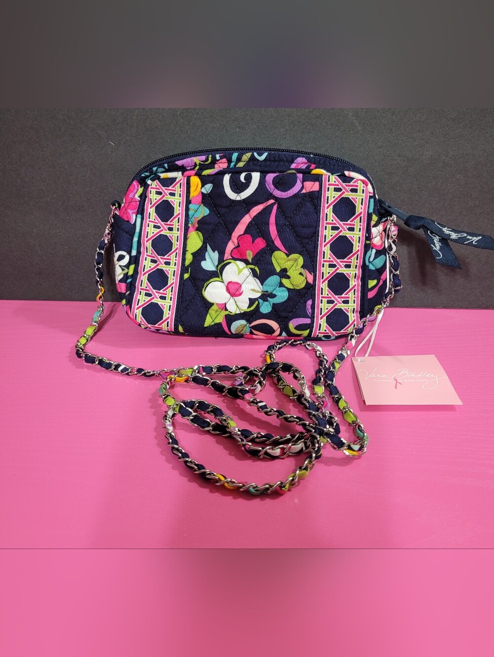 Vera Bradley Mini Chain Bag Ribbons Pattern NWT (1370)